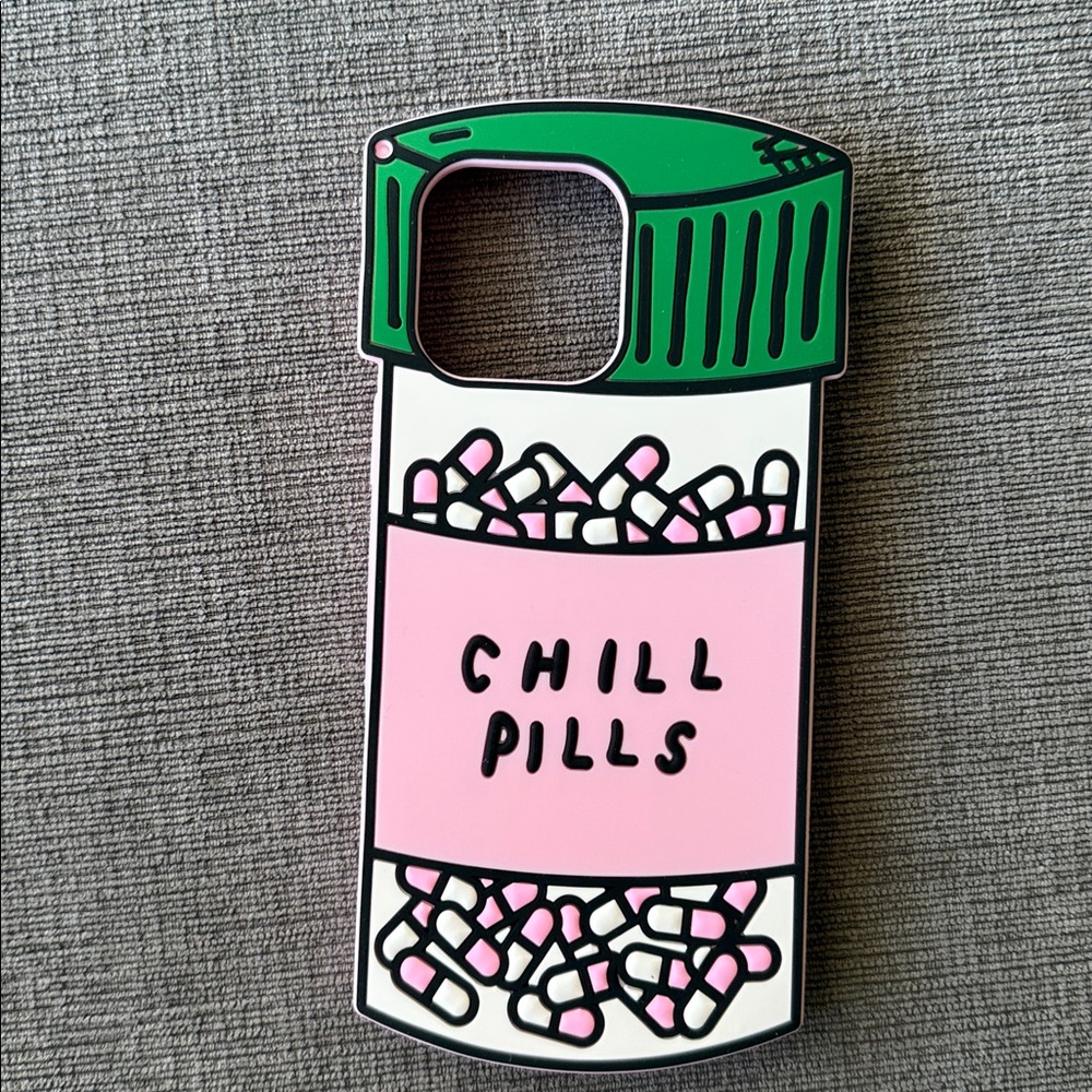 Chill Pills Phone Case - Green and Pink iPhone 16 pro max - Picture 3 of 4